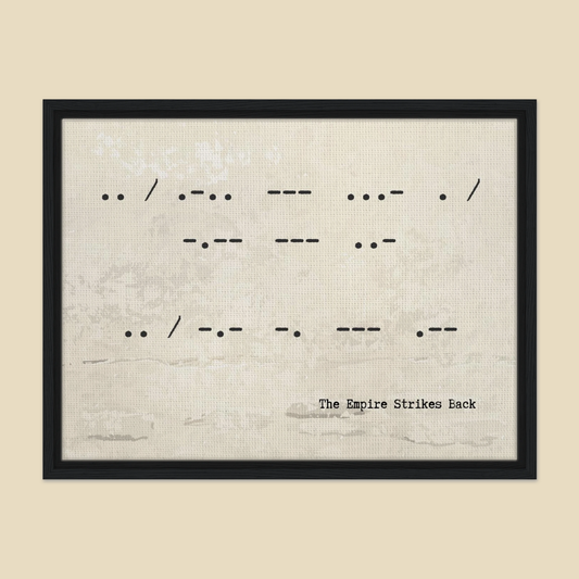 "I Love You I Know" Framed Canvas in Beige
