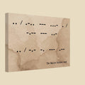 Unframed canvas with Morse code and 'The Empire Strikes Back' text on a white background