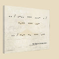 Unframed canvas with Morse code and text of The Empire Strikes Back