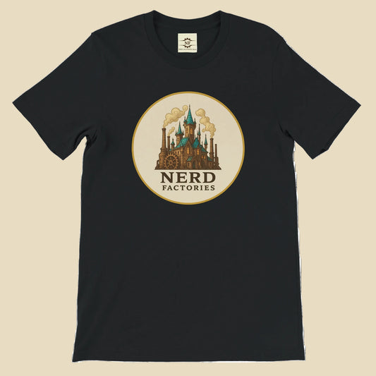 Nerd Factories Gear "Factory Logo" (Black) Unisex T-Shirt