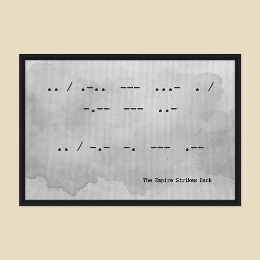"I Love You I Know" Framed Canvas in Gray