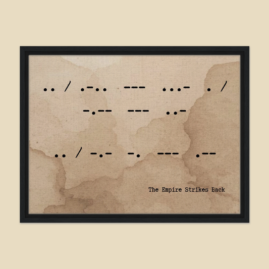 "I Love You I Know" Framed Canvas in Brown
