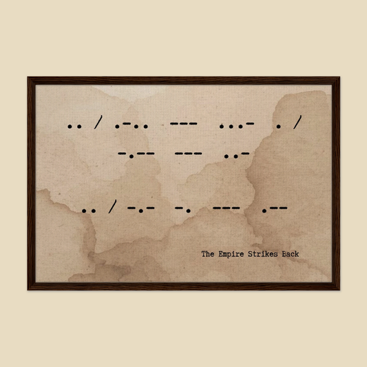 "I Love You I Know" Framed Canvas in Brown