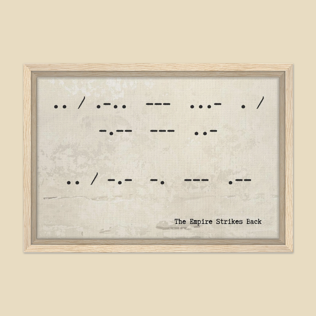"I Love You I Know" Framed Canvas in Beige