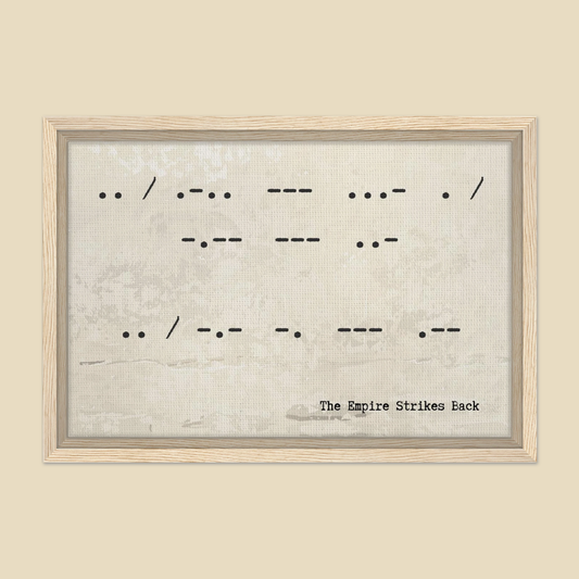 "I Love You I Know" Framed Canvas in Beige