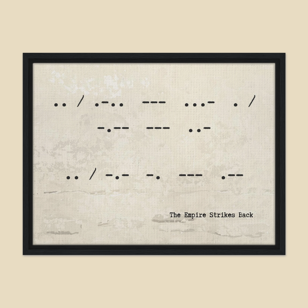 "I Love You I Know" Framed Canvas in Beige