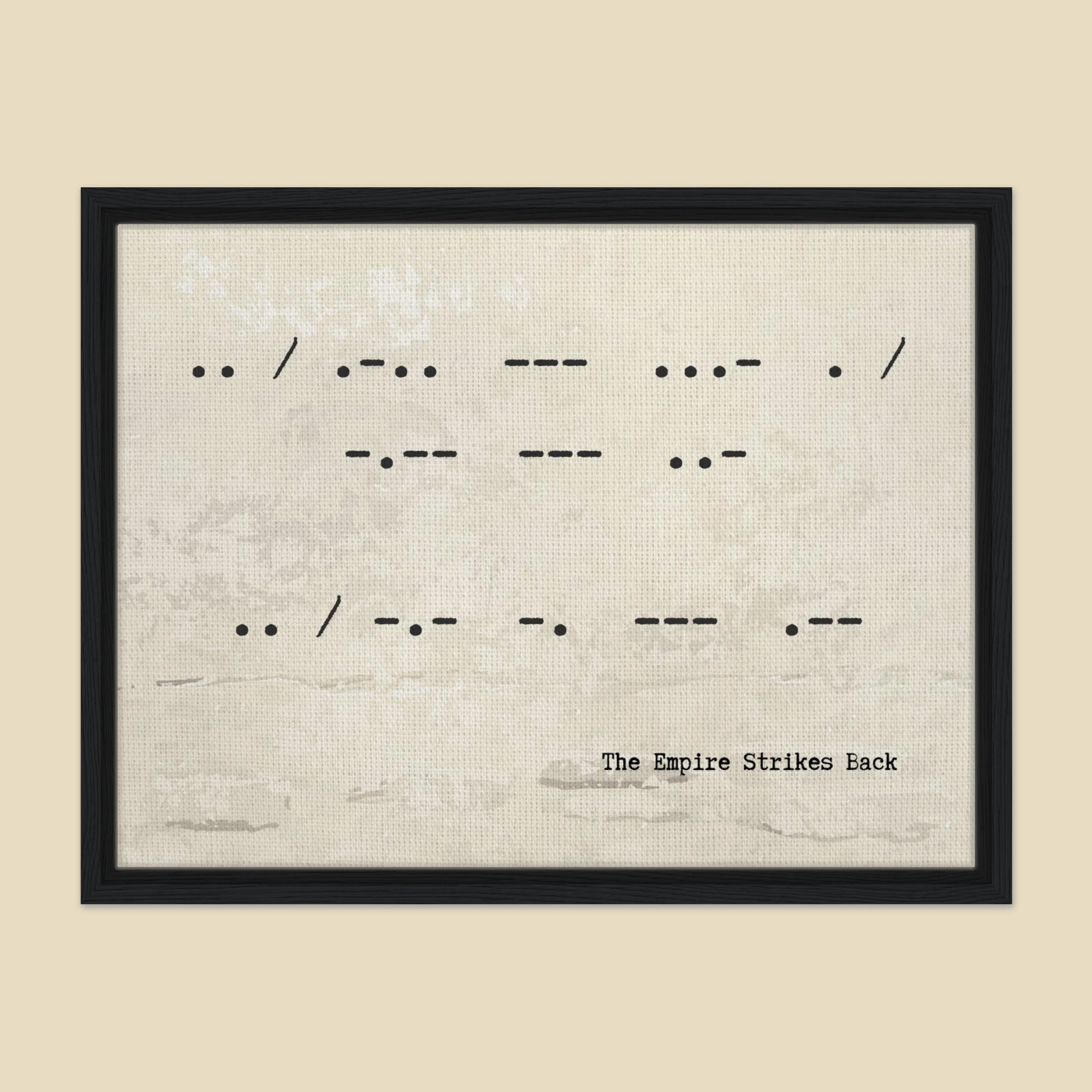 "I Love You I Know" Framed Canvas in Beige