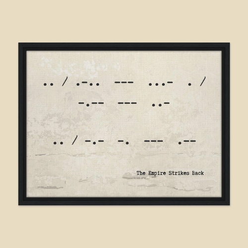 "I Love You I Know" Framed Canvas in Beige