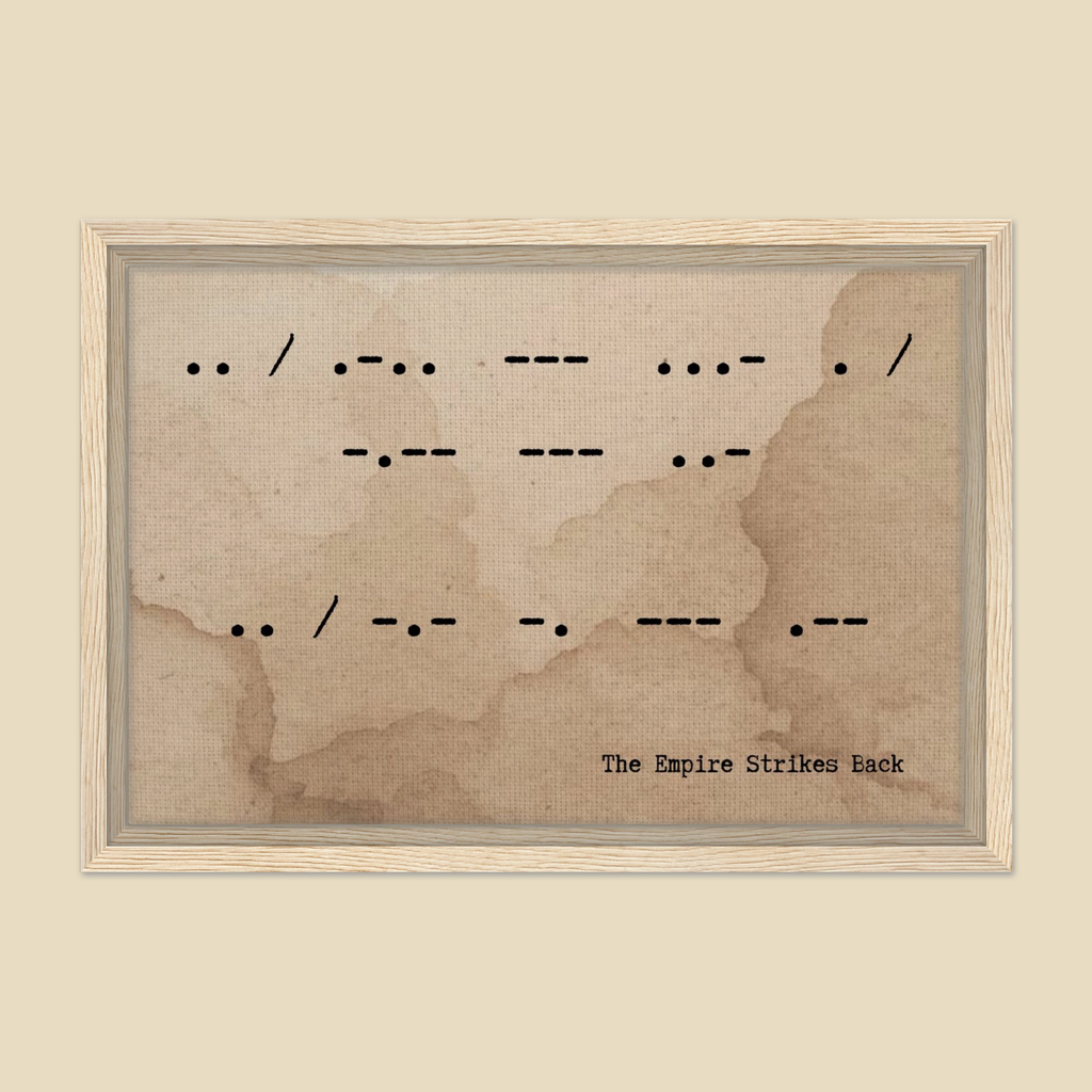 "I Love You I Know" Framed Canvas in Brown