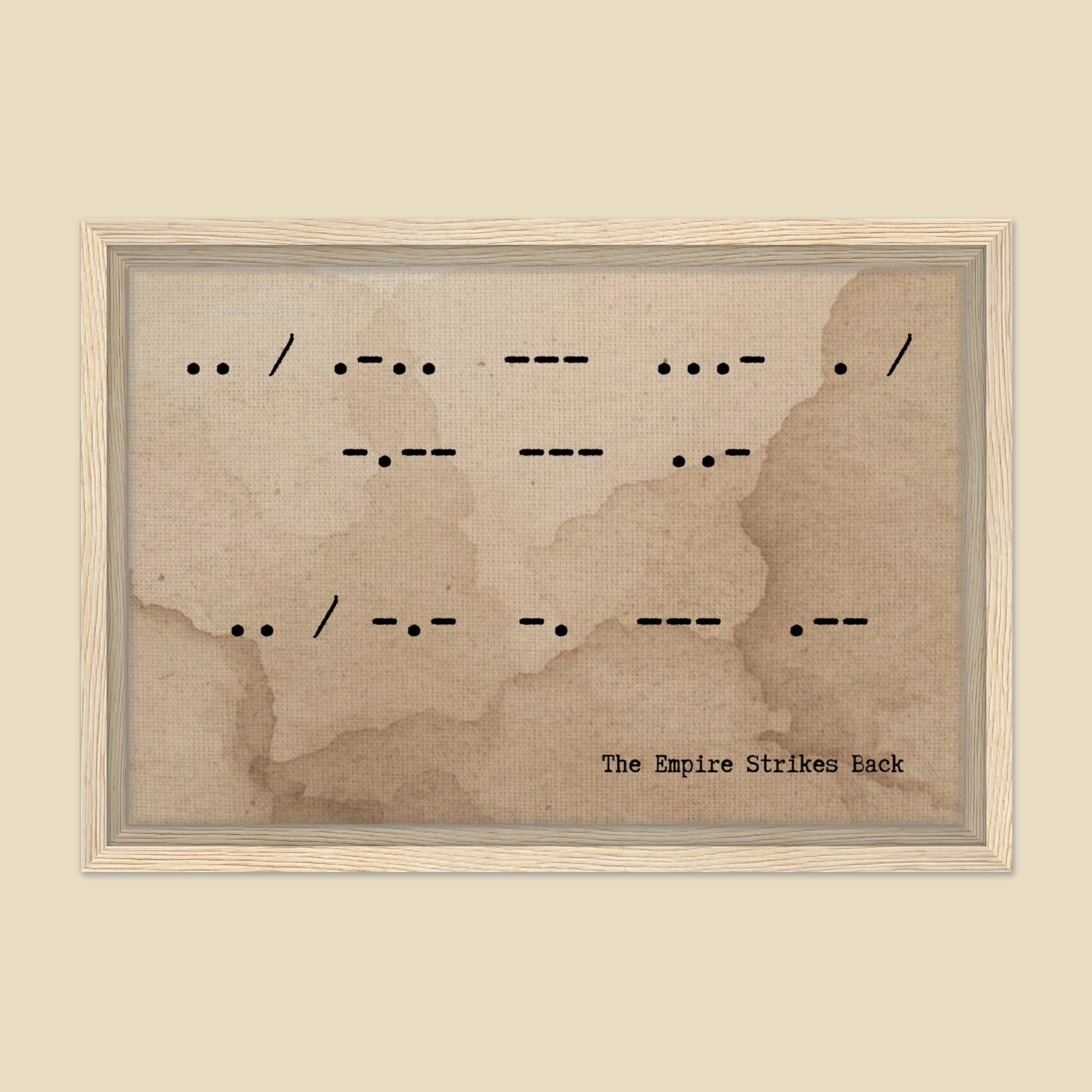 "I Love You I Know" Framed Canvas in Brown