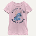 Girl's Disney Stitch Mornings T-Shirt