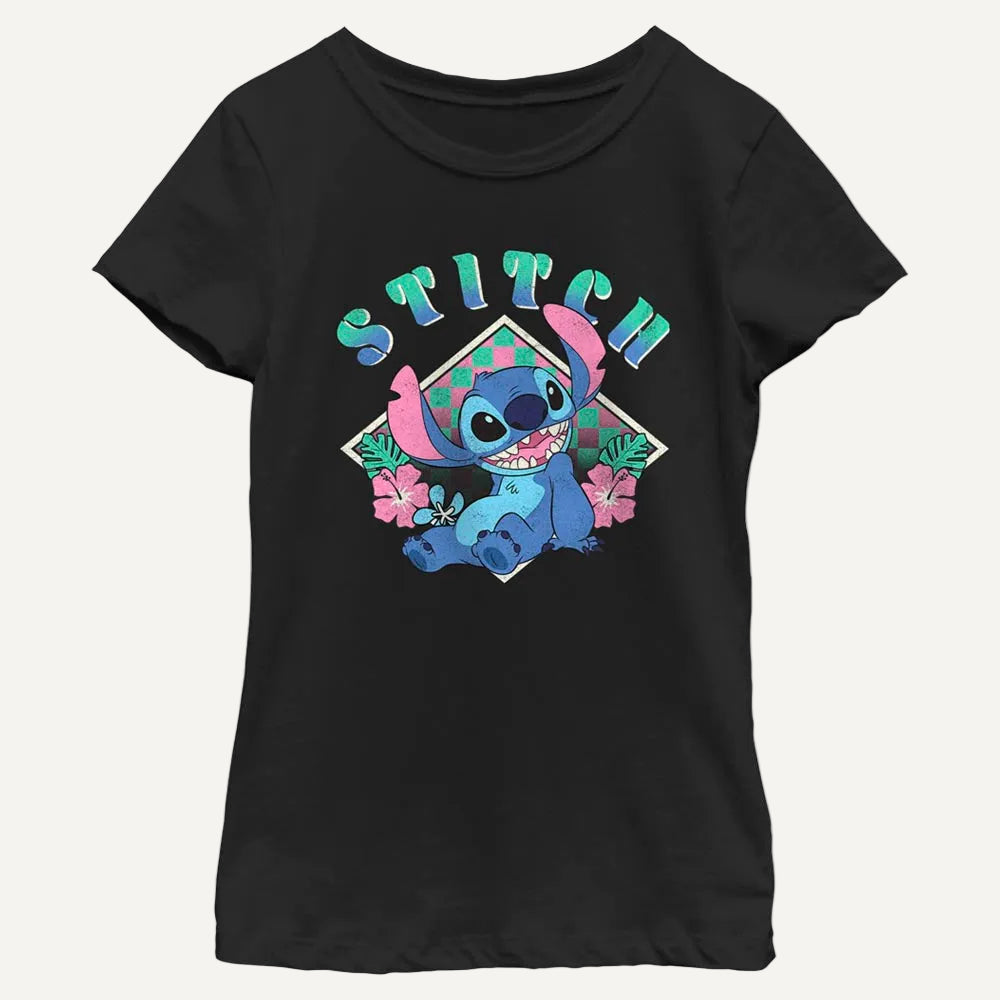 Girl's Disney STITCH DIAMOND T-Shirt