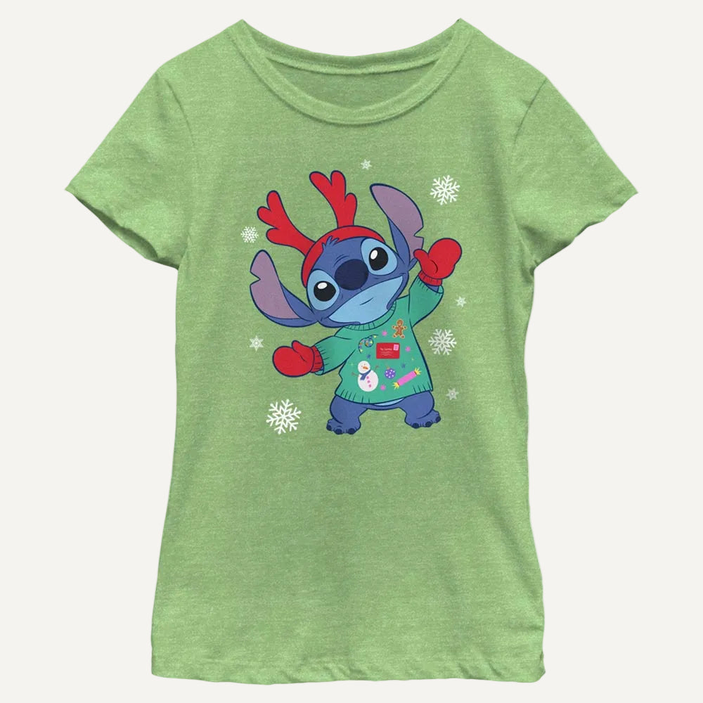 Girl's Disney Alien Winter Outfit T-Shirt