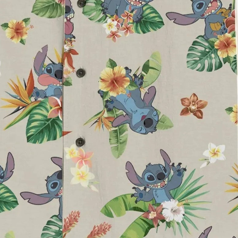 Men's DISNEYxPIXAR "Lilo and Stitch" Button Up Woven Shirt
