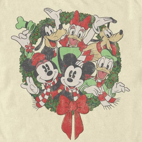 Men's DISNEYxPIXAR Christmas Group Shot Wreath T-Shirt
