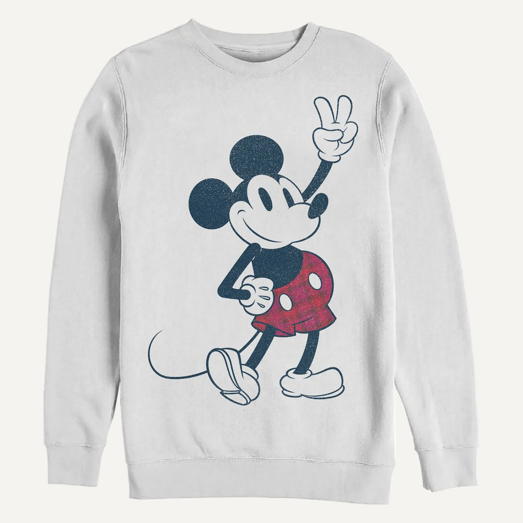 Men's Disney Plaid Mickey Sweatshirt