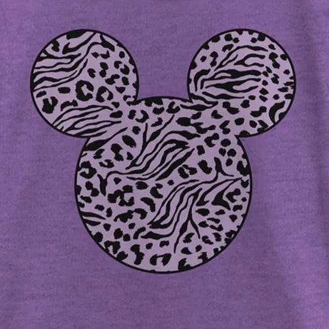 Girl's DISNEYxPIXAR Disney Logo Zebra Cheetah Fill Graphic T-Shirt