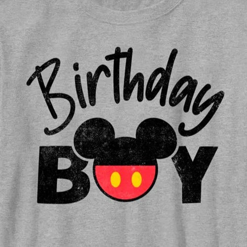 Boy's DISNEYxPIXAR Disney Logo Birthday Boy Mouse Ears Graphic T-Shirt