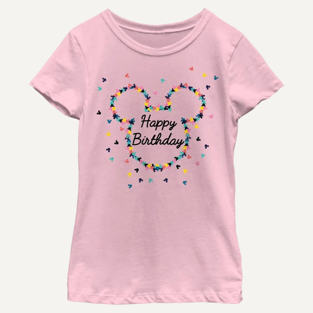 Girl's Disney Mouse Birthday Frame T-Shirt