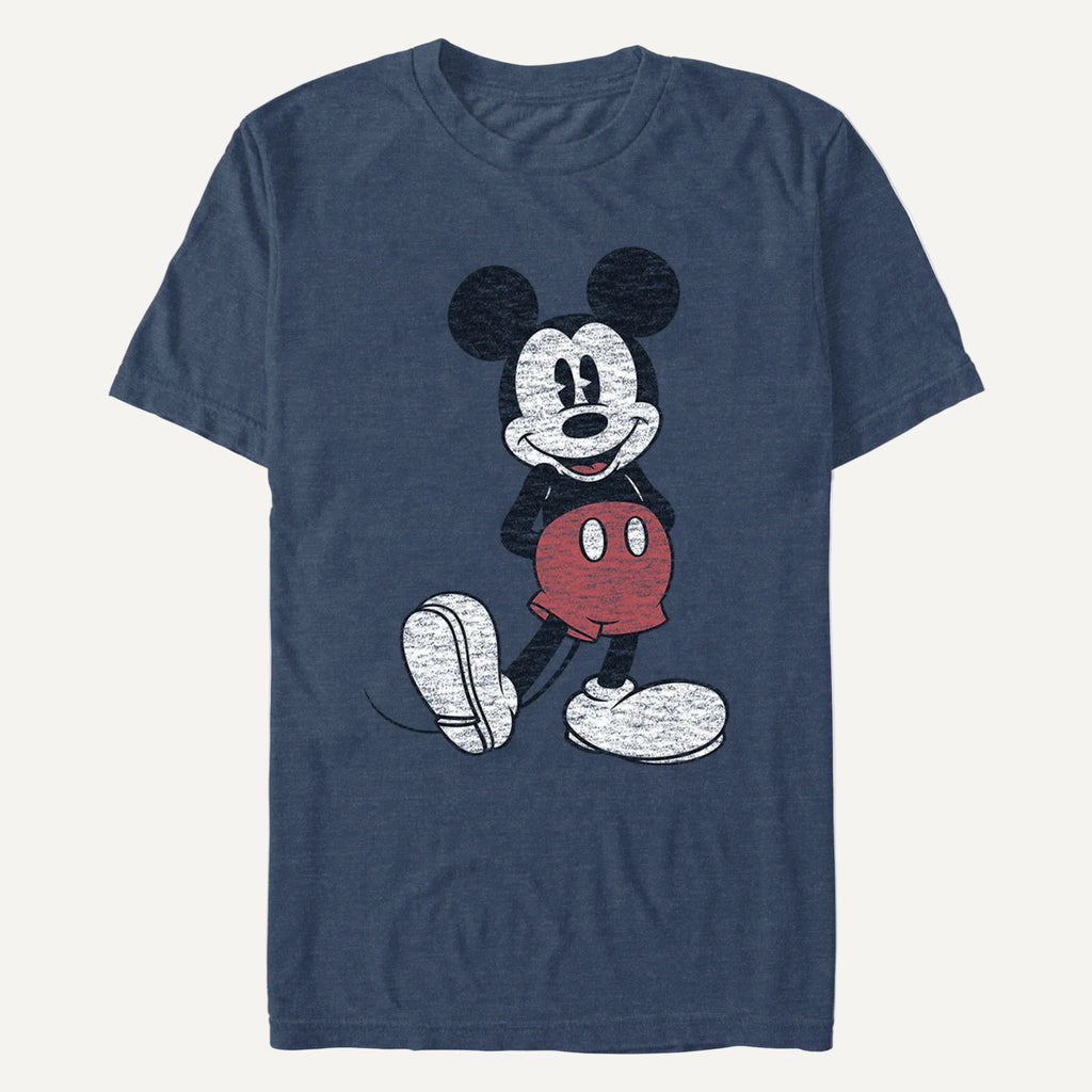 Men's Disney Mickey Pose - NAVY HTR T-Shirt