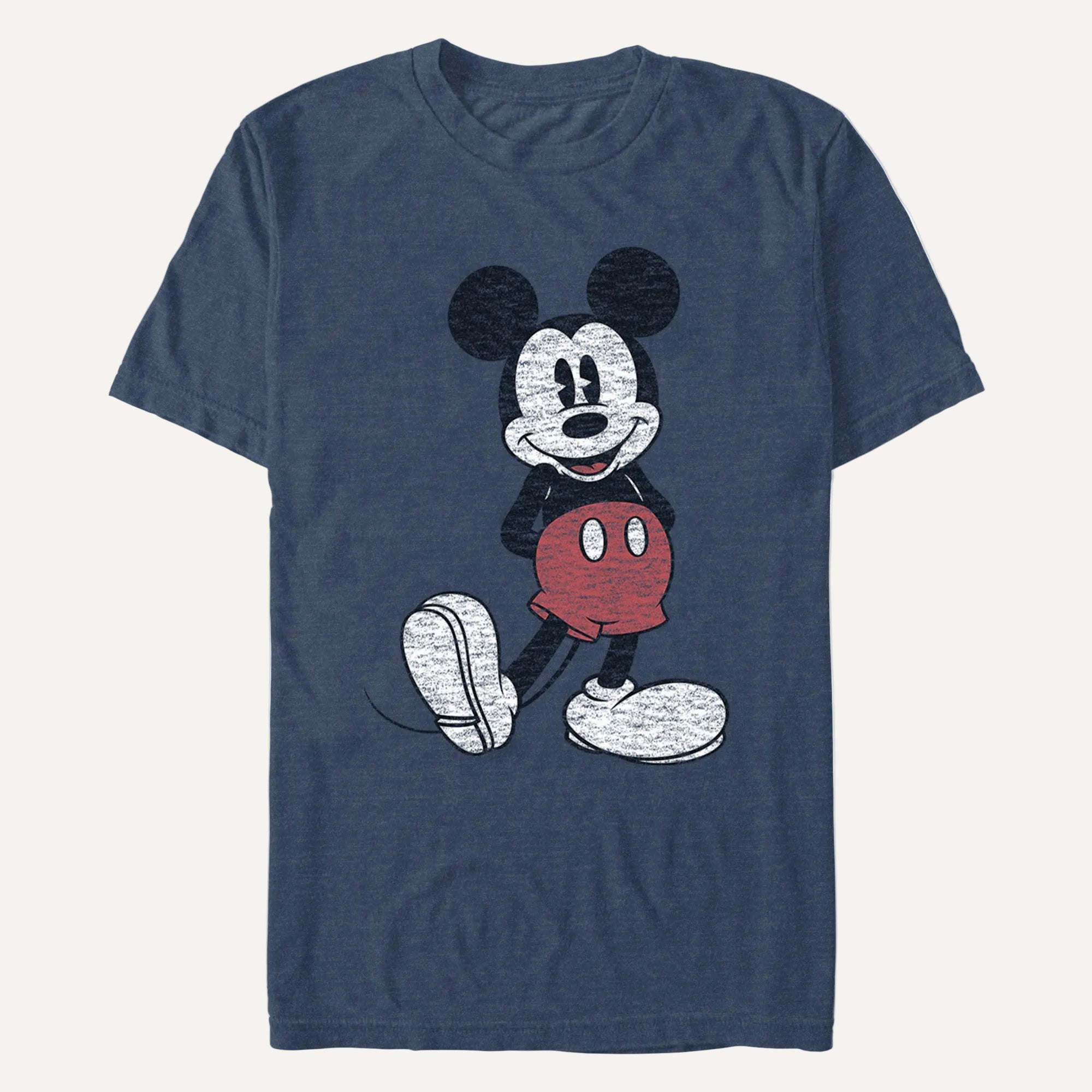 Men's Disney Mickey Pose - NAVY HTR T-Shirt
