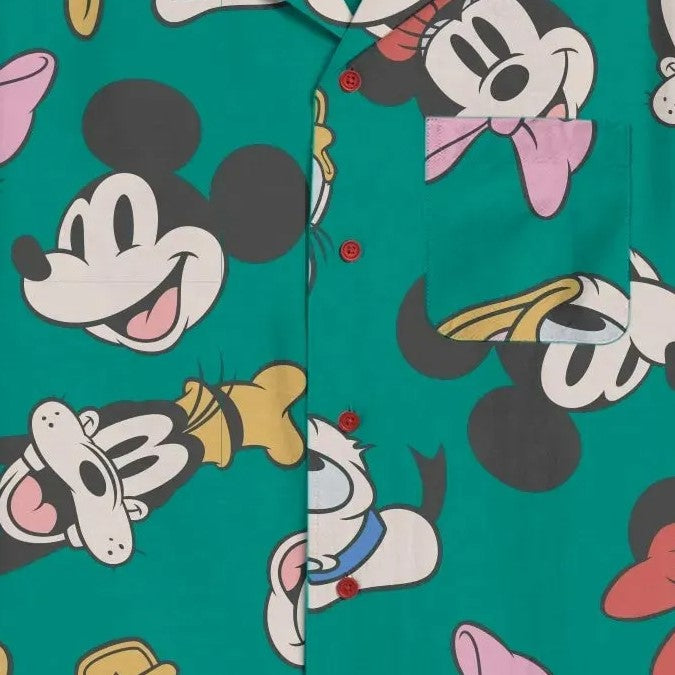 Men's DISNEYxPIXAR "Mickey and Friends" Button Up Woven Shirt