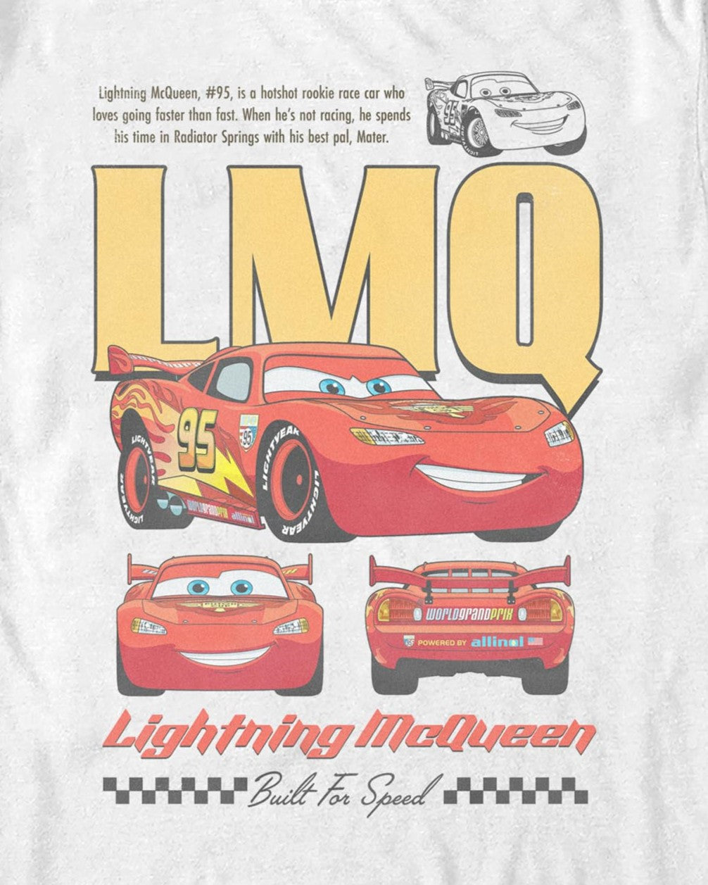 Men's DISNEYxPIXAR "Cars" Lighting McQueen LMQ Graphic T-Shirt