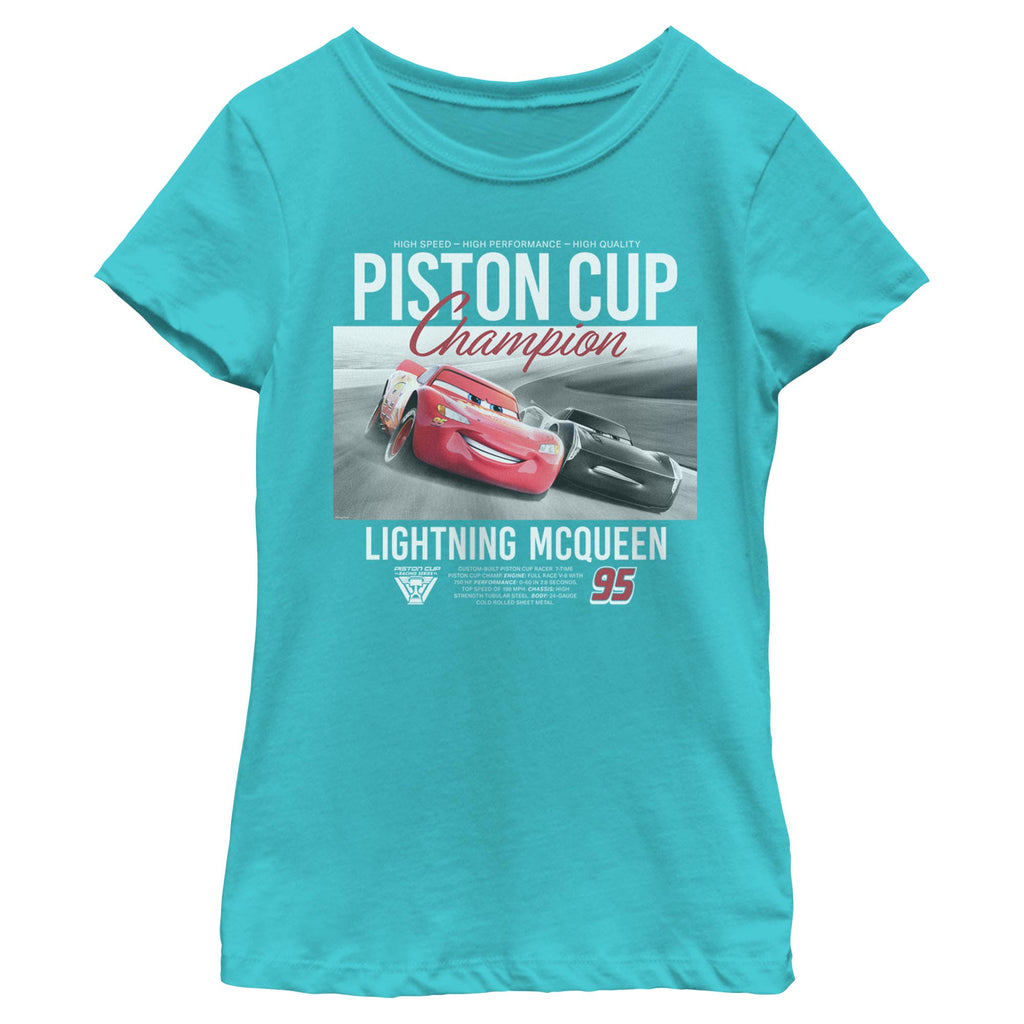 Girl's Pixar Piston Cup Champion T-Shirt