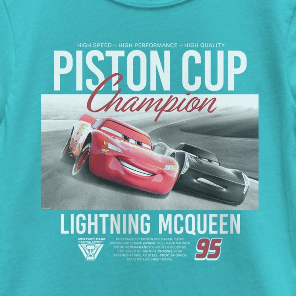 Girl's DISNEYxPIXAR "Cars" Piston Cup Champion Graphic T-Shirt