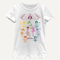 Girl's Disney Encanto Doodle Family Tree T-Shirt in white on a white background