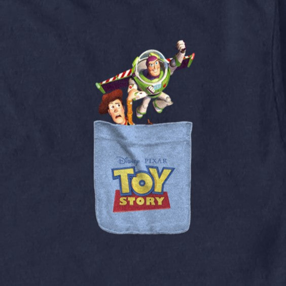 Men's DISNEYxPIXAR "Toy Story" Buzz Woody Faux Pocket Graphic T-Shirt