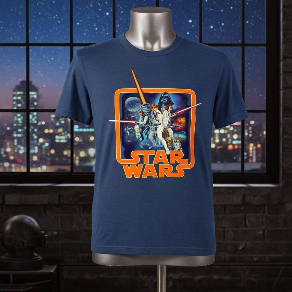 Men's "A New Hope Classic Group" (Navy Heather) Graphic T-Shirt
