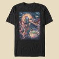 Men's Star Wars Mando Child Razor Painty Stars T-Shirt