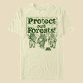 T-Shirt with Ewoks and 'Protect Our Forests' on a white background.