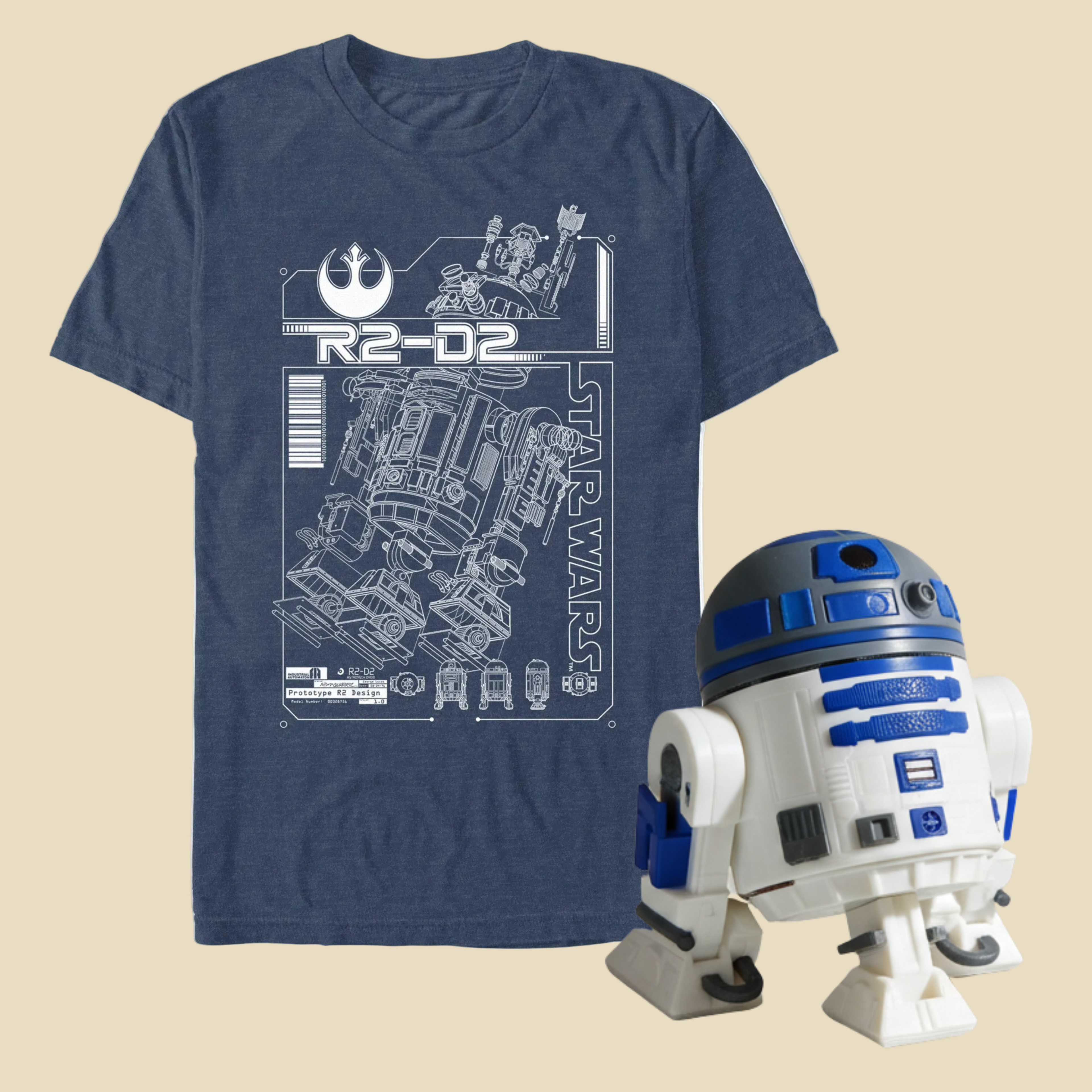 R2-D2 Bundle - Officially Licensed T-Shirt and Nerd Factories Exclusive Tubby Buddy