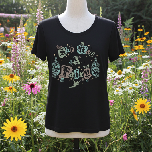 "She Was a Fairy Tinkerbell" Junior's T-Shirt